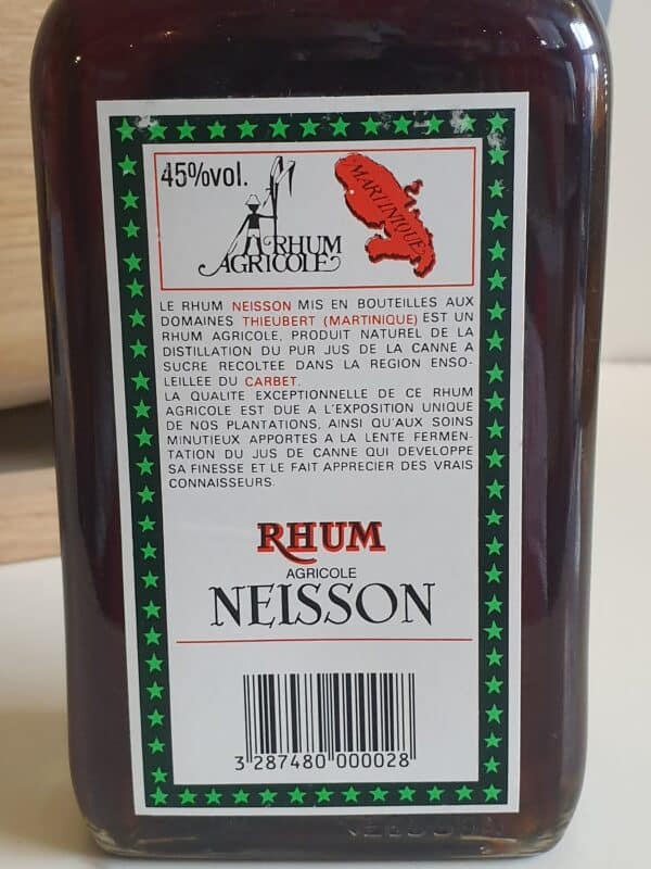 RHUM VIEUX NEISSON 1 L 45° CIRCA 1980 – Image 2