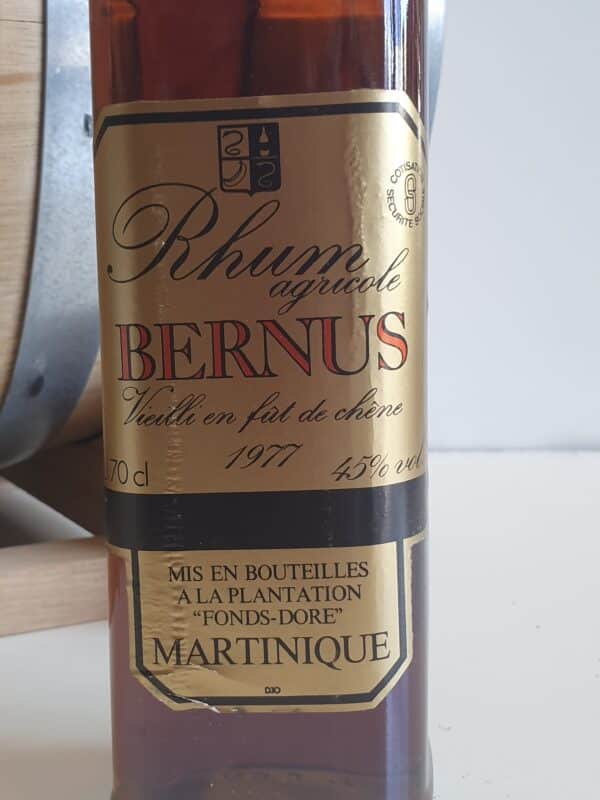 RHUM VIEUX BERNUS 70 CL 45° MILLESIME 1977 – Image 2