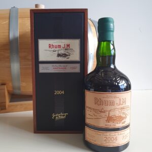 RHUM VIEUX JM 70 CL 42.92° MILLESIME 2004 ETIQUETTE CUIR 15 ANS