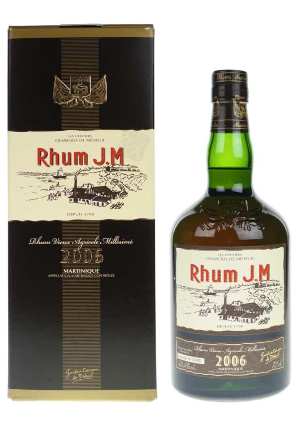 RHUM VIEUX JM 70 CL 43.4° MILLESIME 2006 10 ANS