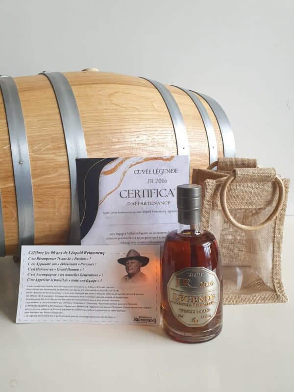 RHUM VIEUX REIMONENQ 35 CL 54° BDF CUVEE LEGENDE MILLESIME JR 2016