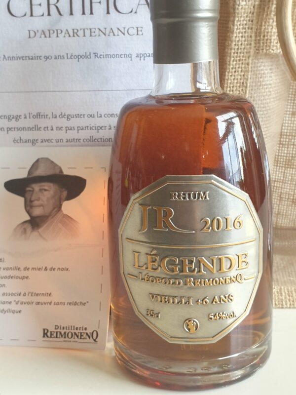 RHUM VIEUX REIMONENQ 35 CL 54° BDF CUVEE LEGENDE MILLESIME JR 2016 – Image 2
