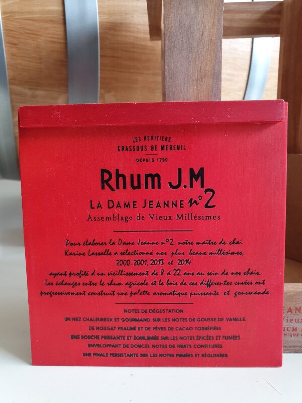RHUM VIEUX JM 70 CL 45.9° DAME JEANNE N° 2 – Image 2