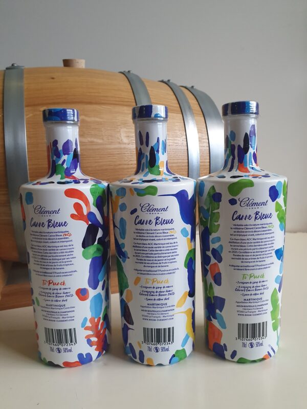 RHUM BLANC CLEMENT 70 CL 50 °CANNE BLEUE 2023 CIEL TERRE EAU – Image 2