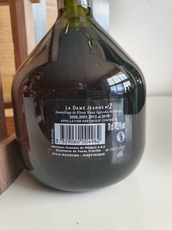 RHUM VIEUX JM 70 CL 45.9° DAME JEANNE N° 2 – Image 3