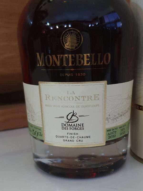 RHUM VIEUX MONTEBELLO 50 CL LA RENCONTRE FINISH QUARTS DE CHAUME 12 ANS – Image 2
