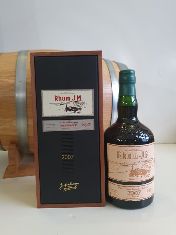 RHUM VIEUX JM 70 CL 43.5° MILLESIME 2007 15 ANS ETIQUETTE CUIR