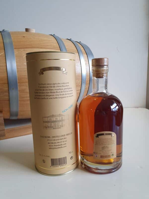 RHUM VIEUX BIELLE 70 CL 56.2° MILLESIME 2014 BRUT DE FUT – Image 2