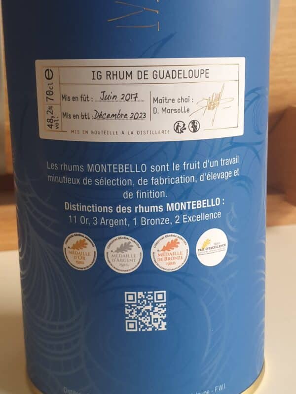 RHUM VIEUX MONTEBELLO 70 CL 48.2° BDF 6 ANS – Image 2