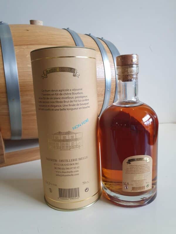 RHUM VIEUX BIELLE 70 CL 56.9° MILLESIME 2014 BRUT DE FUT – Image 2