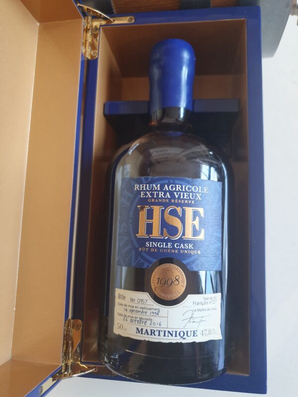 RHUM VIEUX HSE 50 CL 47.8° MILLESIME 1998 – Image 2