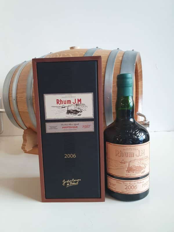 RHUM VIEUX JM 70 CL 41.5° MILLESIME 2006 15 ANS ETIQUETTE CUIR