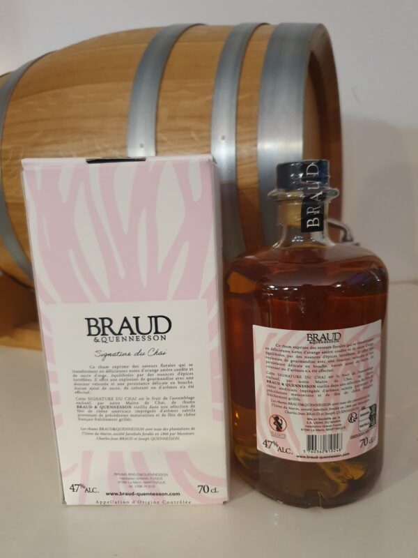 RHUM ESB BRAUD ET QUENNESSON 70 CL 47°  2022 SIGNATURE DU CHAI – Image 2