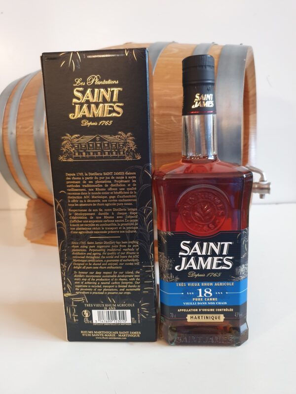 RHUM VIEUX ST JAMES 70 CL 43° MILLESIME 2004 18 ANS AGE
