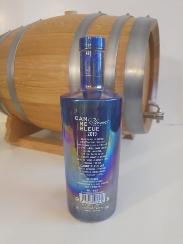 RHUM BLANC CLEMENT 70 CL 50° CANNE BLEUE MILLESIME 2019 – Image 2