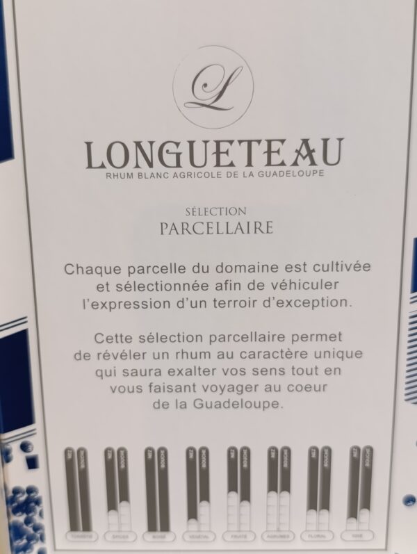 RHUM BLANC LONGUETEAU 70 CL 55° PARCELLE 7  MILLESIME 2022 – Image 3