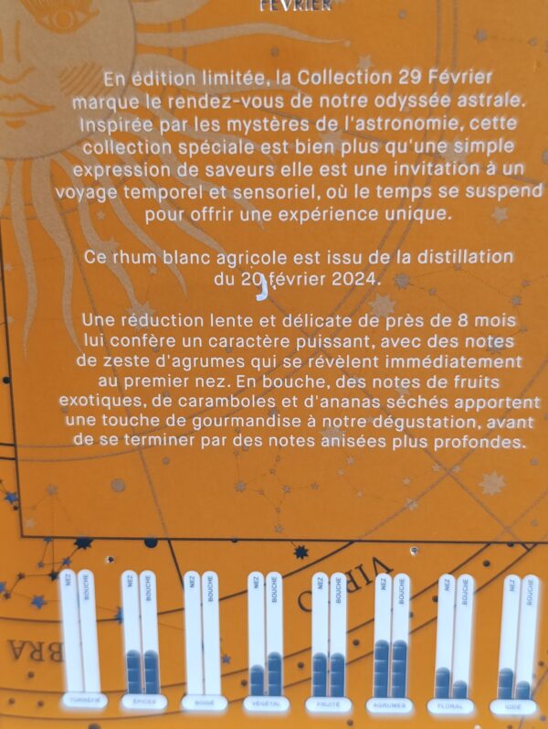 RHUM BLANC LONGUETEAU 70 CL 56° CUVEE DU 29 FEVRIER 2024 – Image 2
