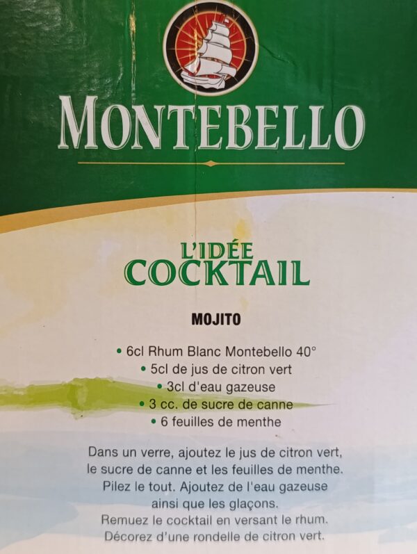 CUBI RHUM BLANC AGRICOLE MONTEBELLO 3 L 40° – Image 2