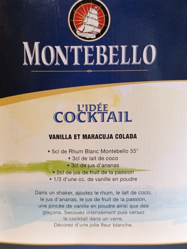CUBI RHUM BLANC AGRICOLE MONTEBELLO 4.5 L 55° – Image 2