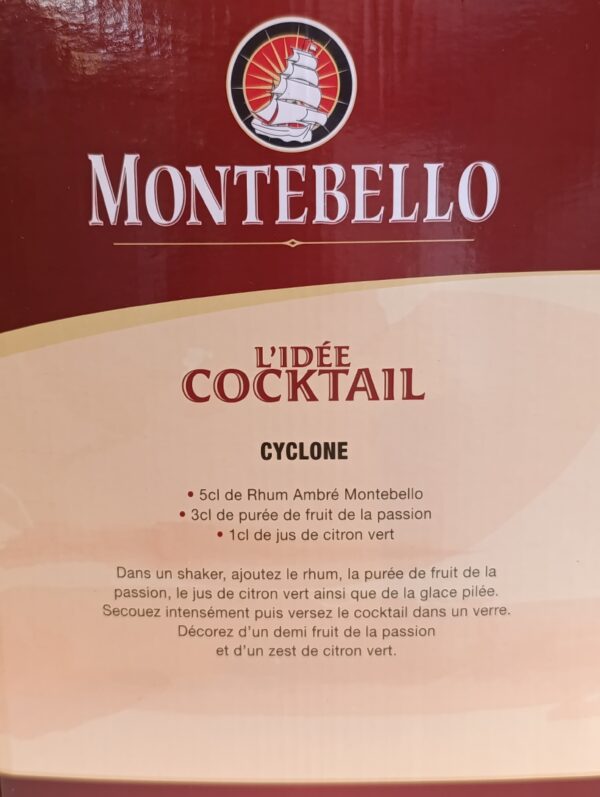CUBI RHUM AGRICOLE AMBRE MONTEBELLO 3 L 50° – Image 2