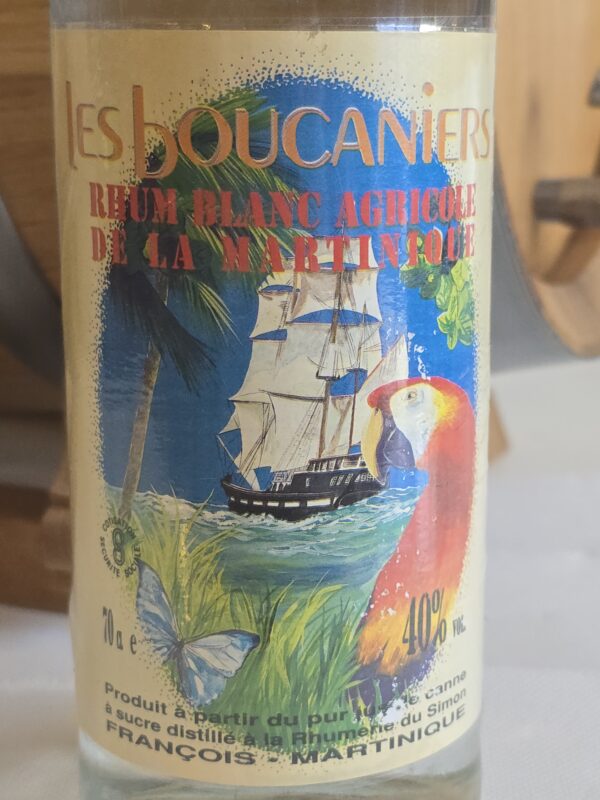 RHUM BLANC LES BOUCANNIERS 70 CL 40° CIRCA 1985 – Image 3