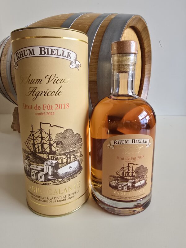 RHUM VIEUX BIELLE 70 CL 54.4° MILLESIME 2018 BRUT DE FUT