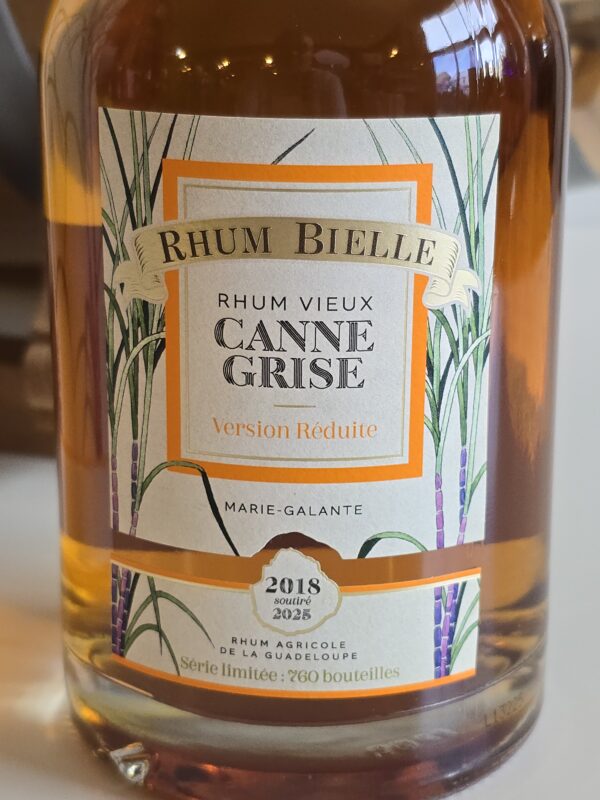 RHUM VIEUX BIELLE CANNE GRISE 50 CL 48°  MILLESIME 2018 – Image 3