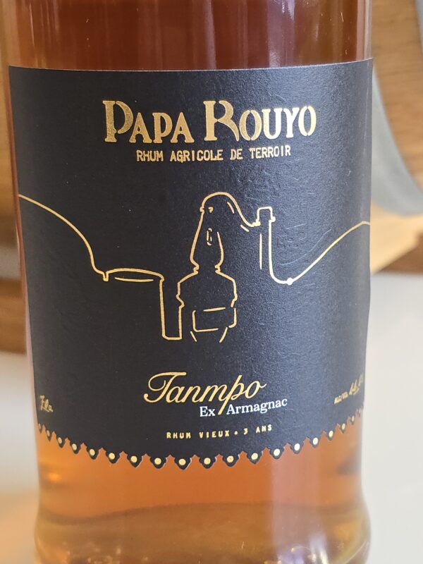 RHUM VIEUX PAPA ROUYO 70 CL 44.4° TANMPO EX ARMAGNAC MILLESIME 2021 – Image 3