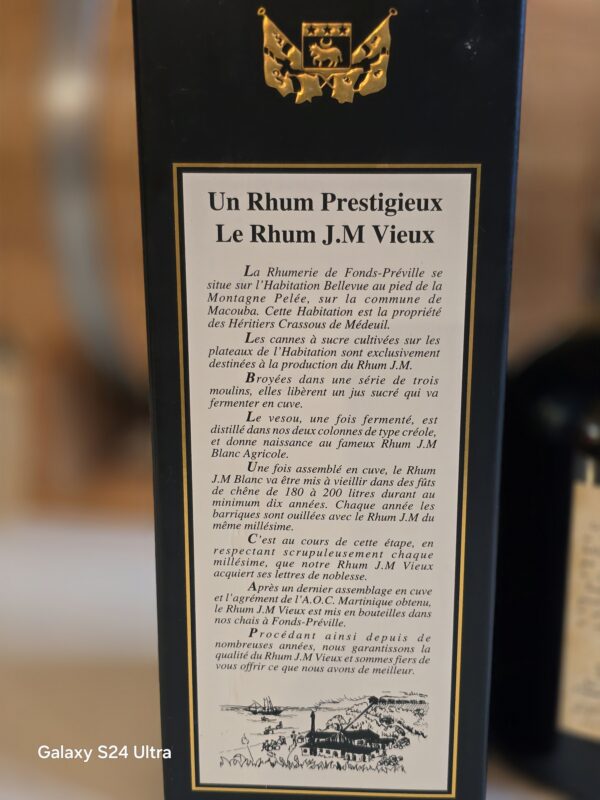 RHUM VIEUX JM 70 CL 48.8° MILLESIME 1997 10 ANS – Image 4