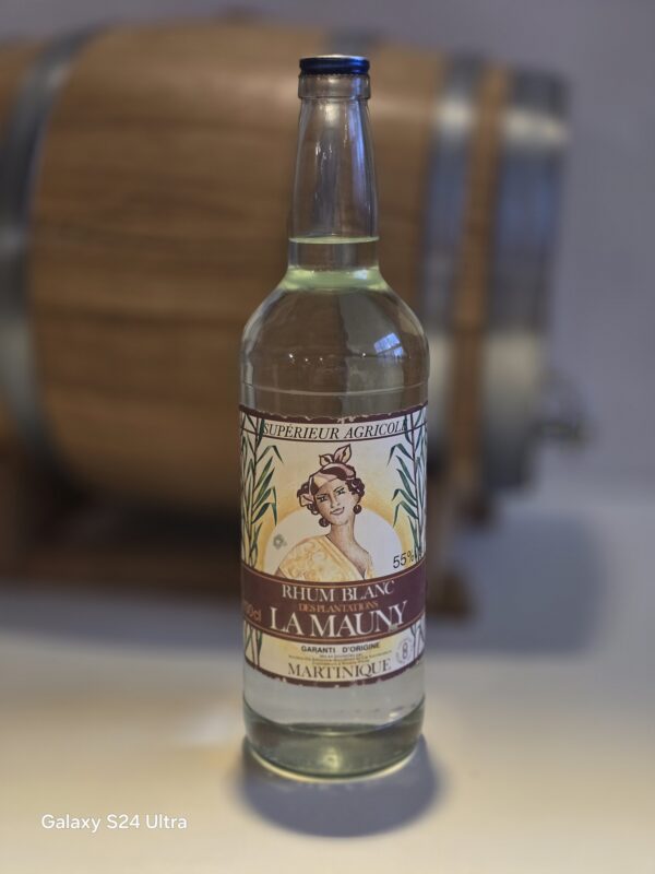 RHUM BLANC LA MAUNY 1 L 55° CIRCA 1983