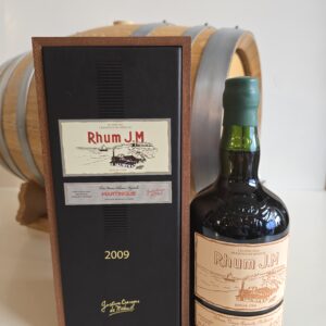 RHUM VIEUX JM 70 CL 43.6° MILLESIME 2009  15 ANS ETIQUETTE CUIR