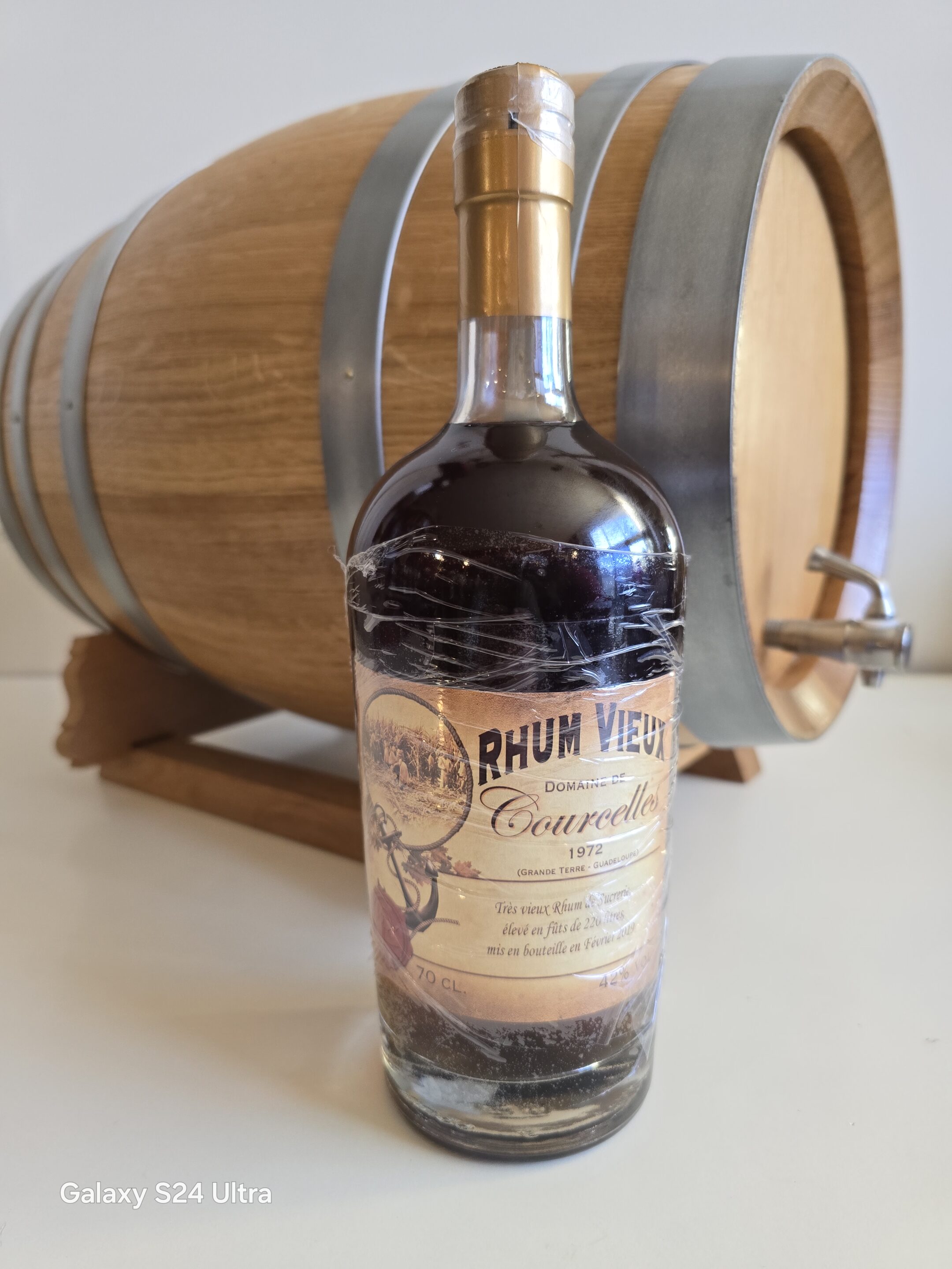 RHUM VIEUX COURCELLES 70 CL 42° MILLESIME 1972