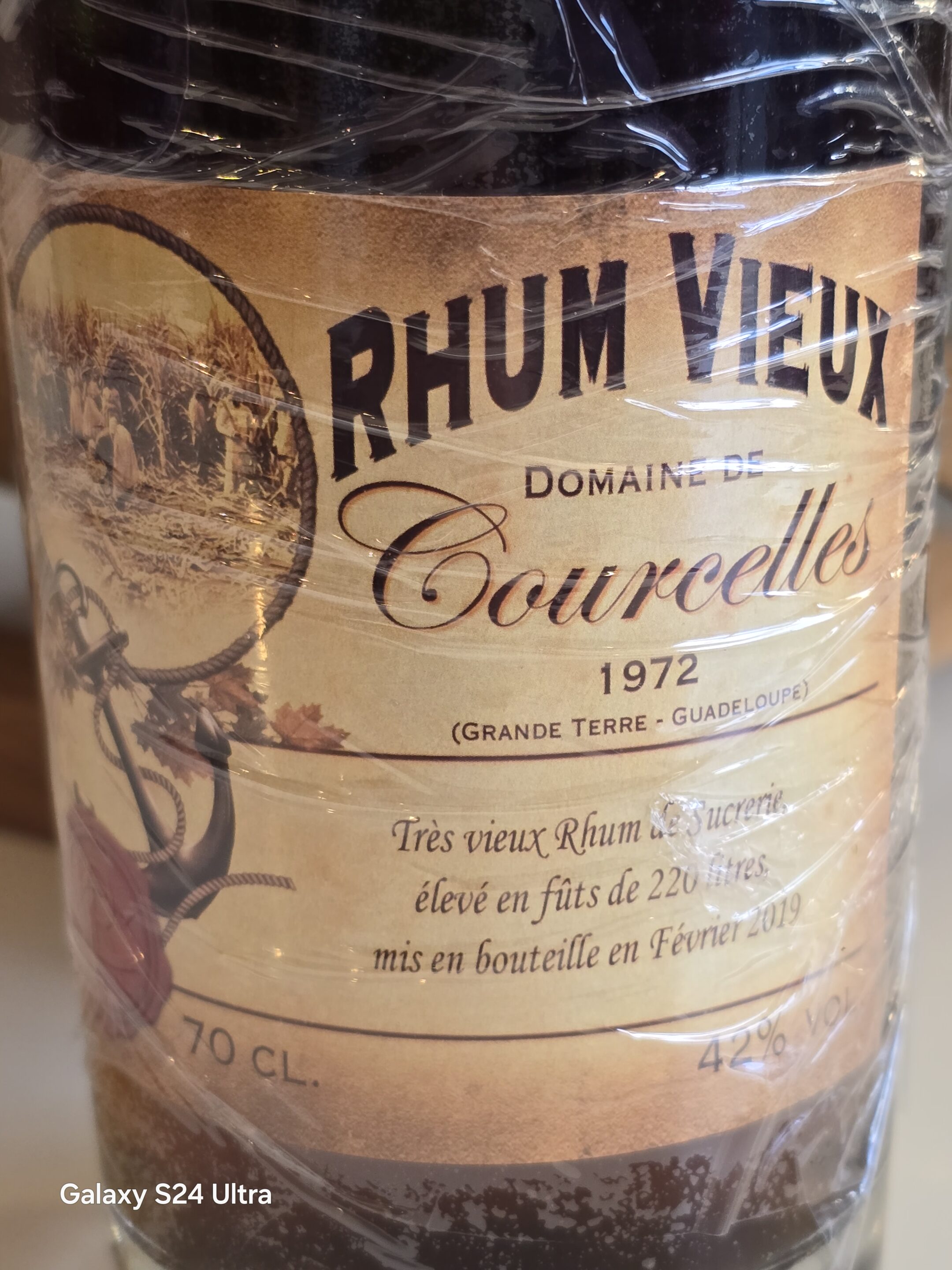 RHUM VIEUX COURCELLES 70 CL 42° MILLESIME 1972 – Image 2