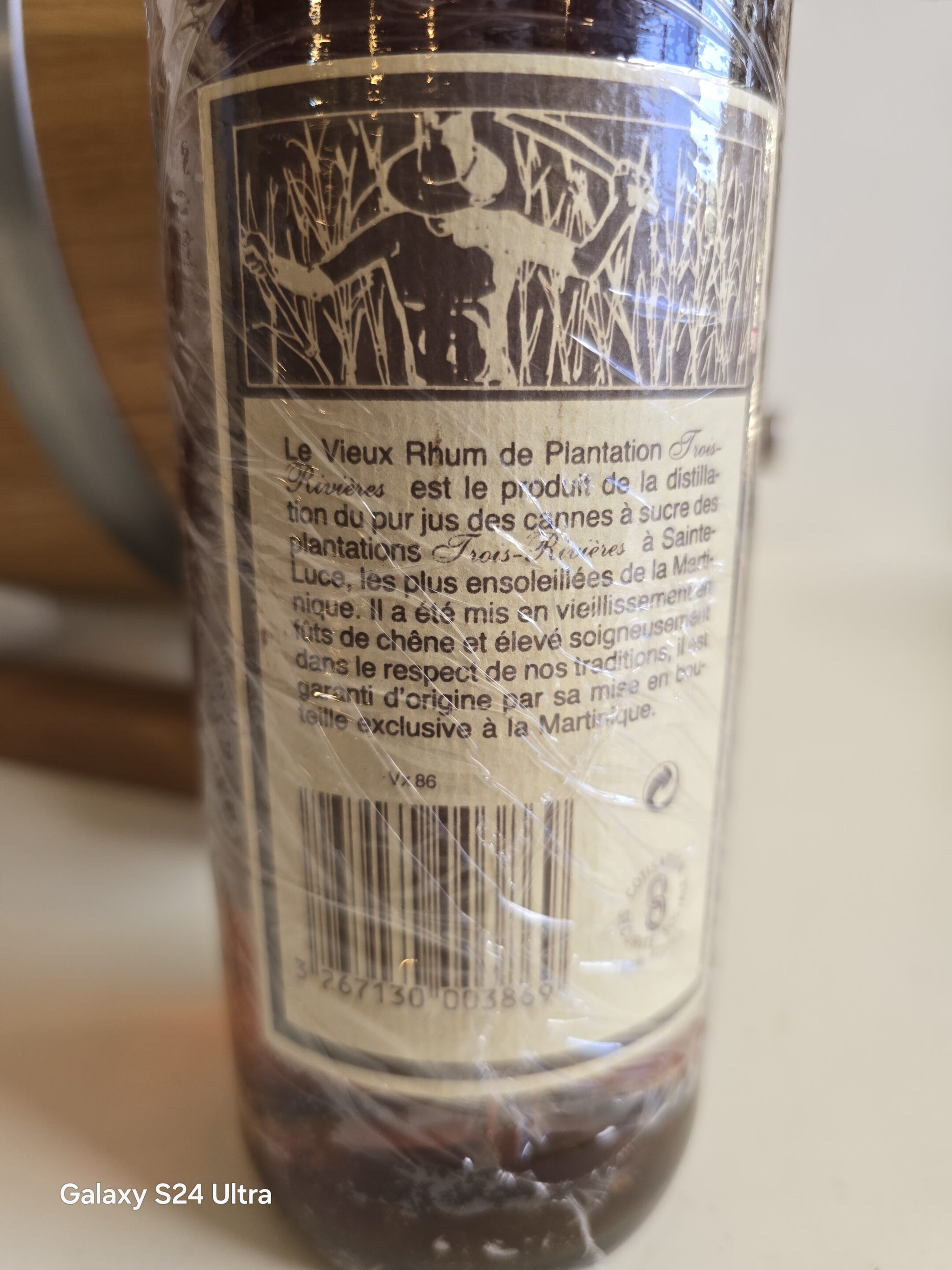 RHUM VIEUX TROIS RIVIERES 70 CL 45° MILLESIME 1986 LABEL ROUGE – Image 5
