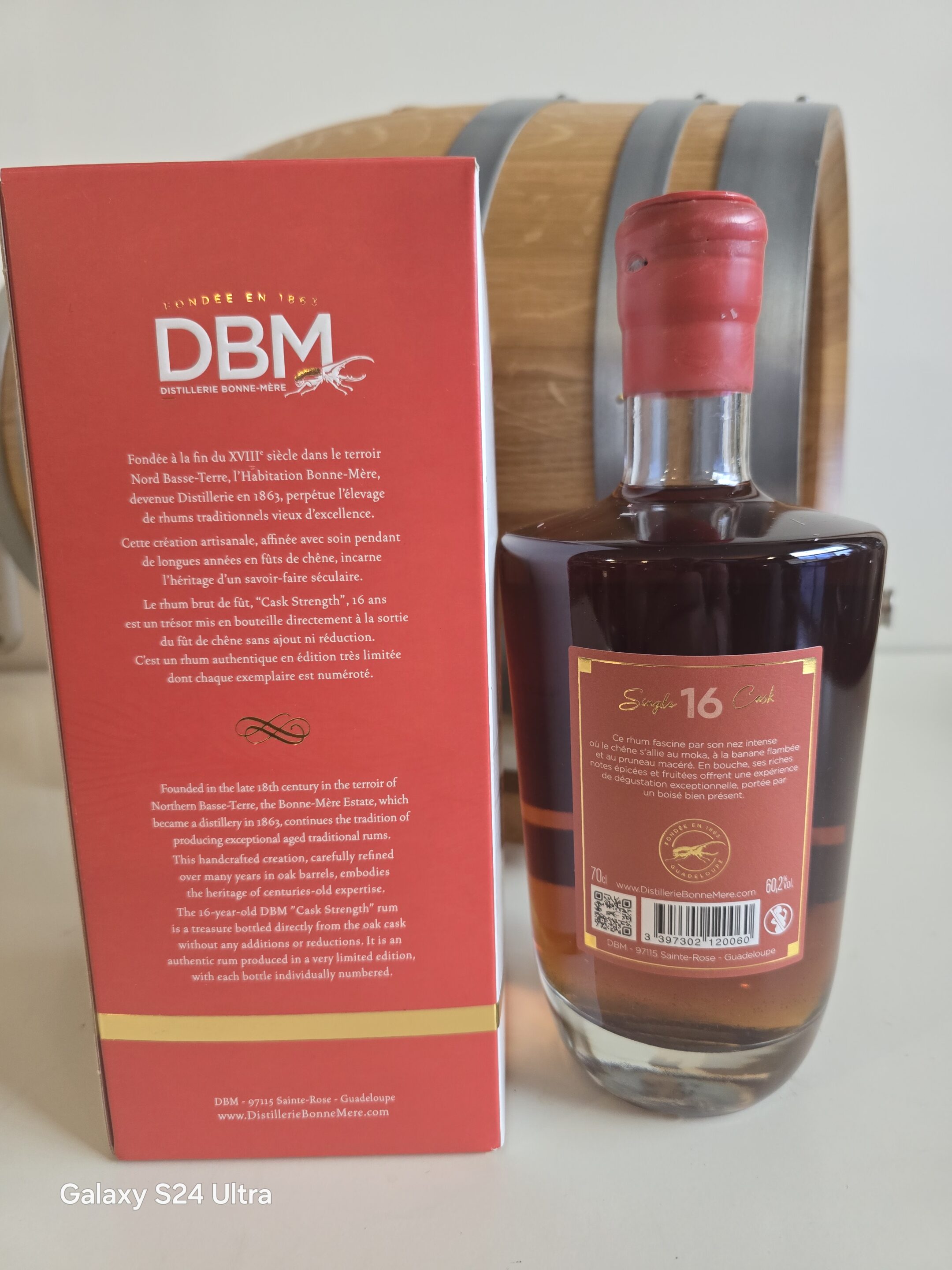 RHUM VIEUX DBM 70 CL 60.2° MILLESIME 2007 16 ANS – Image 3