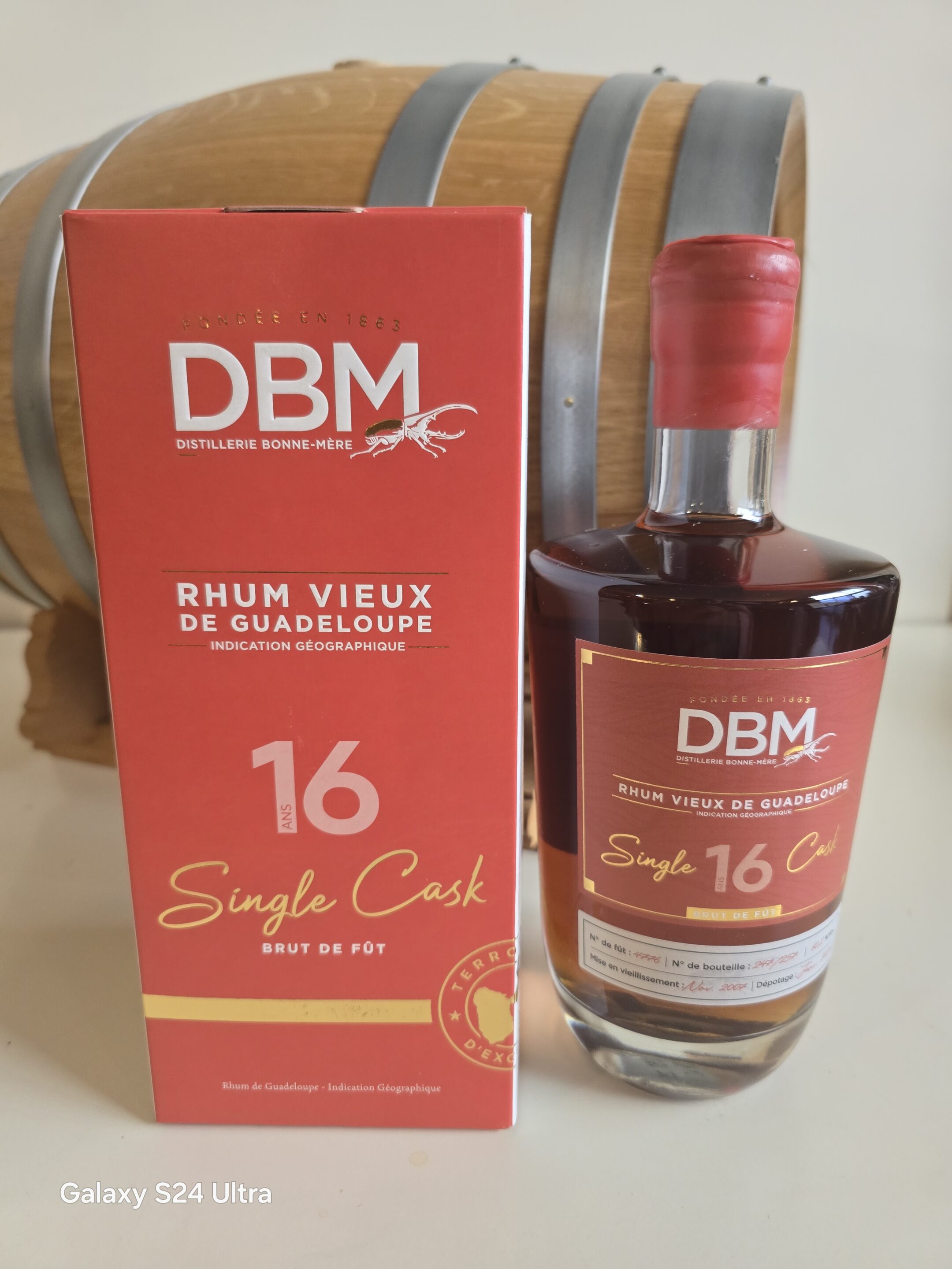 RHUM VIEUX DBM 70 CL 60.2° MILLESIME 2007 16 ANS