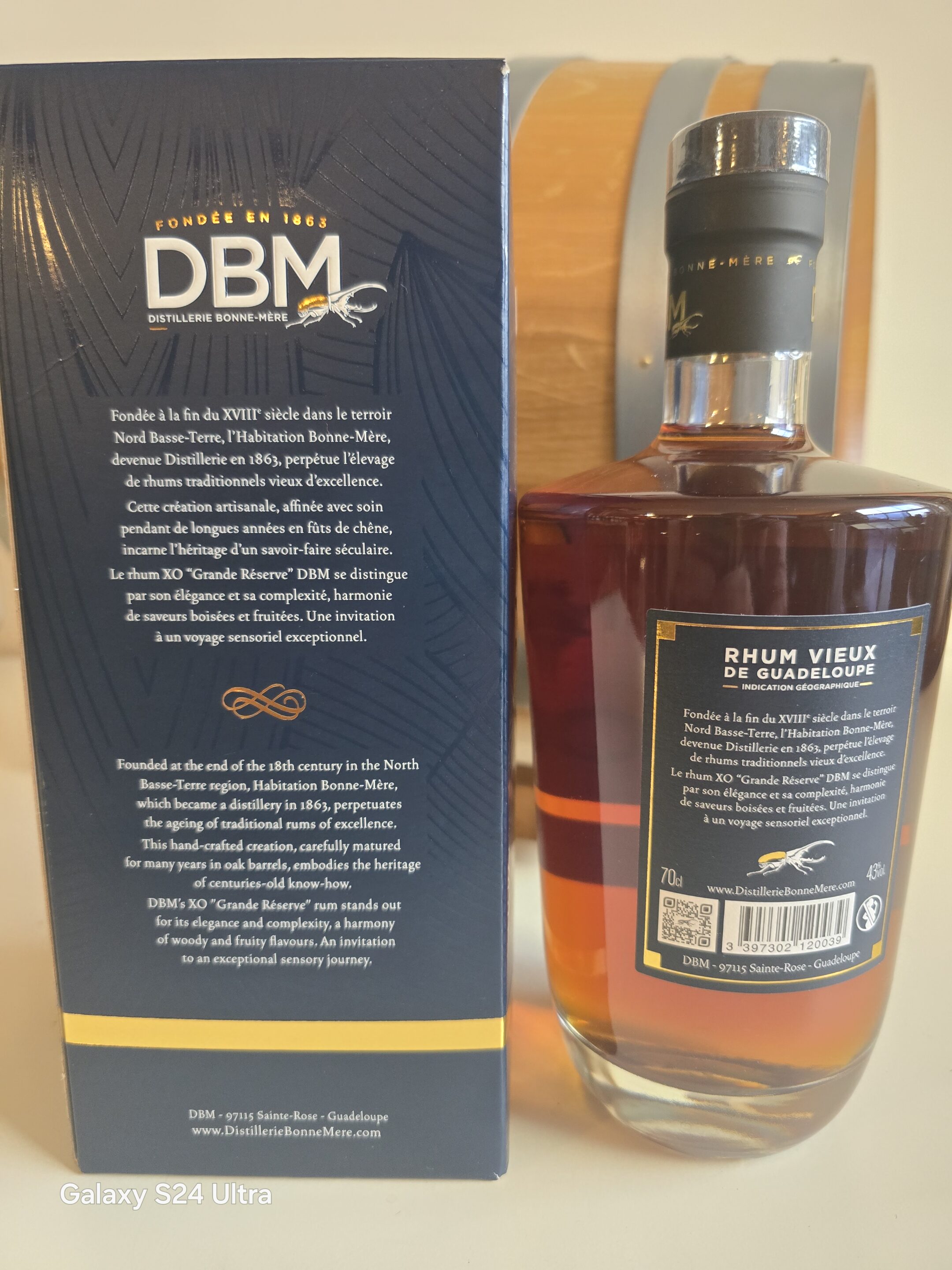 RHUM VIEUX DBM 70 CL 43° XO – Image 2