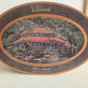 COFFRET CLEMENT RHUM VIEUX 1970 70 CL 44° ET SES 2 VERRES SERIGRAPHIE