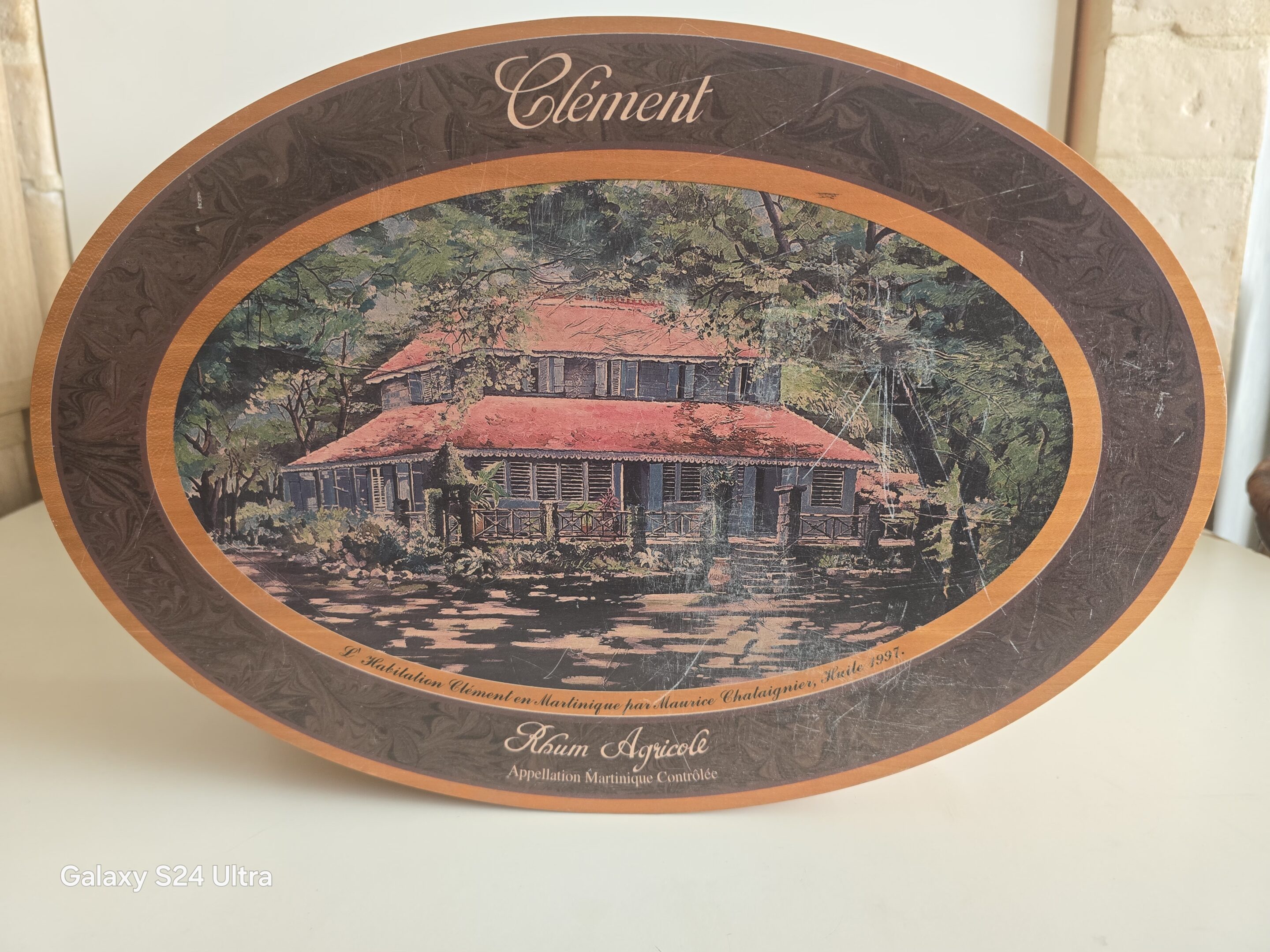 COFFRET CLEMENT RHUM VIEUX 1970 70 CL 44° ET SES 2 VERRES SERIGRAPHIE