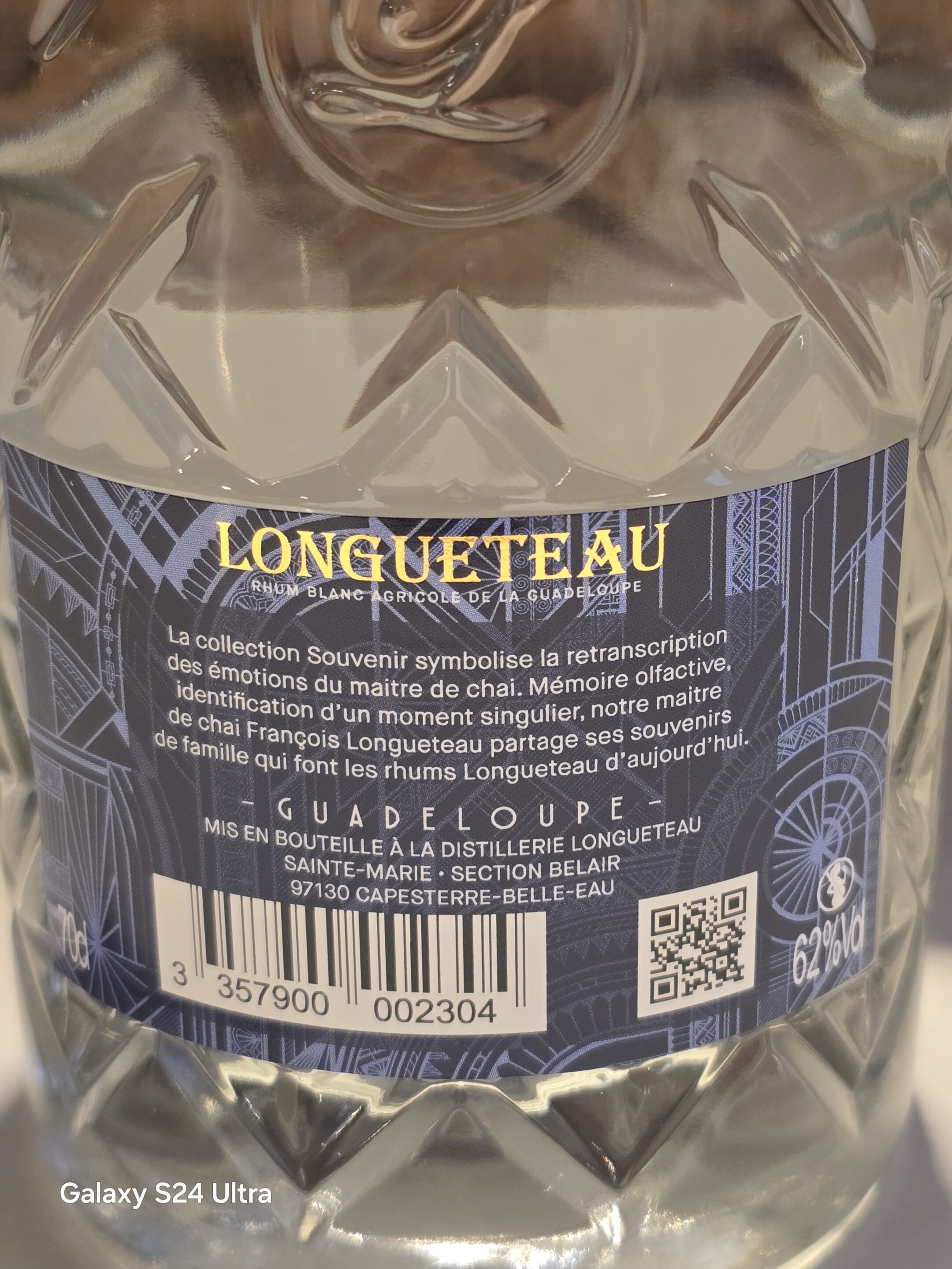 RHUM BLANC LONGUETEAU 70 CL 62° L'INTEMPOREL – Image 2