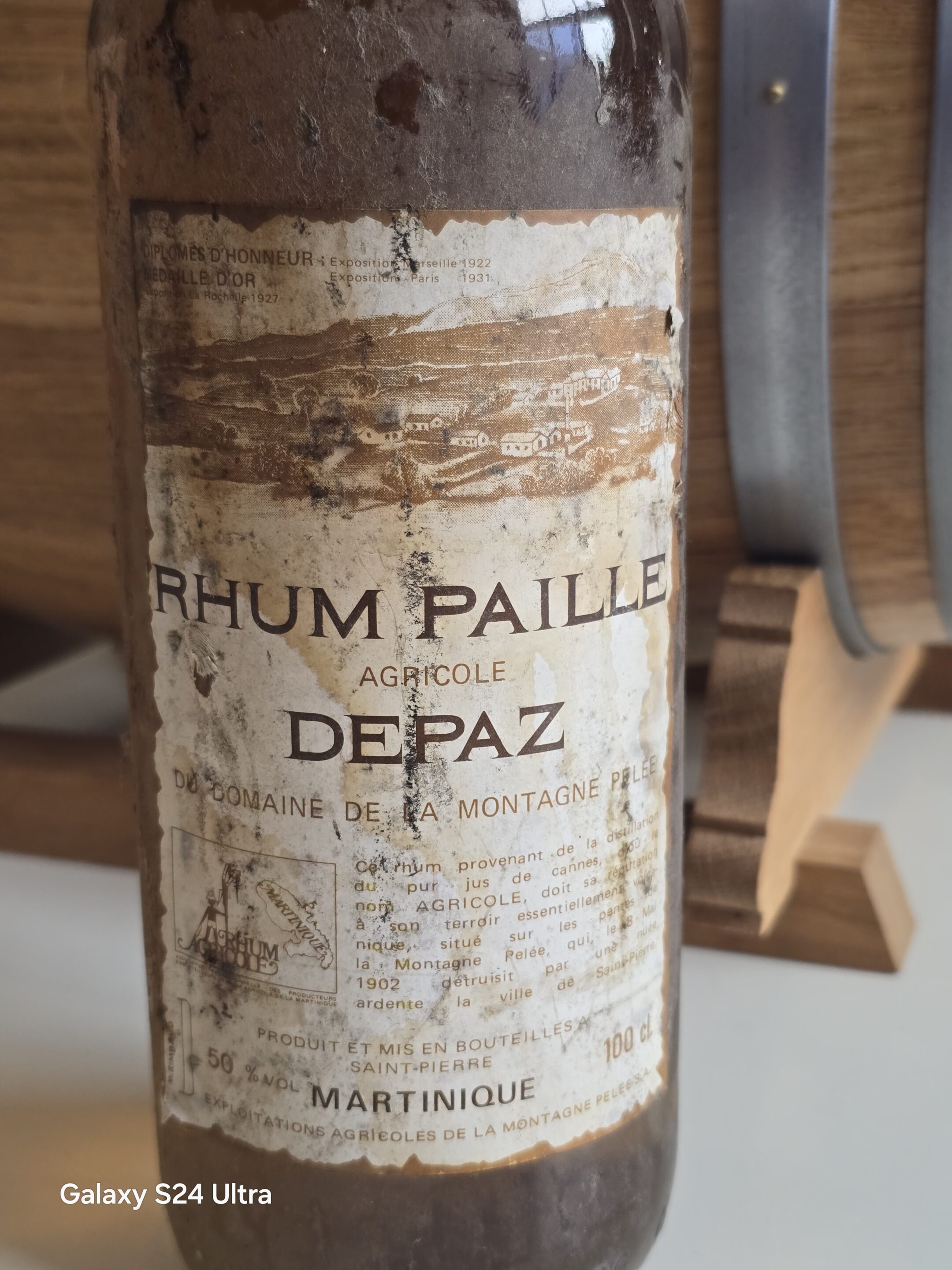 RHUM PAILLE DEPAZ 1 L 50° CIRCA 1965 CAPSULE ALU – Image 2