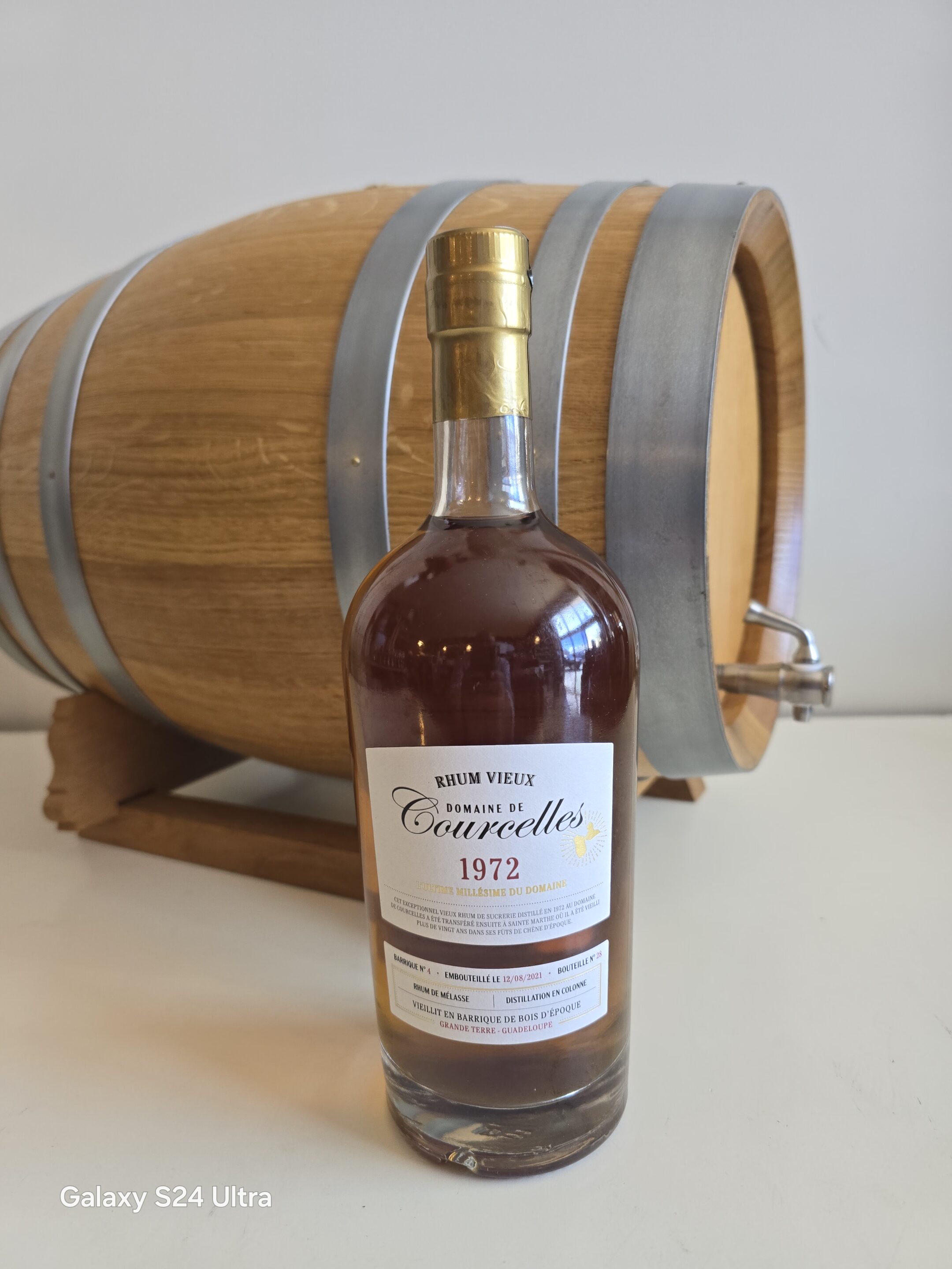 RHUM VIEUX COURCELLES 70 CL 42° MILLESIME 1972